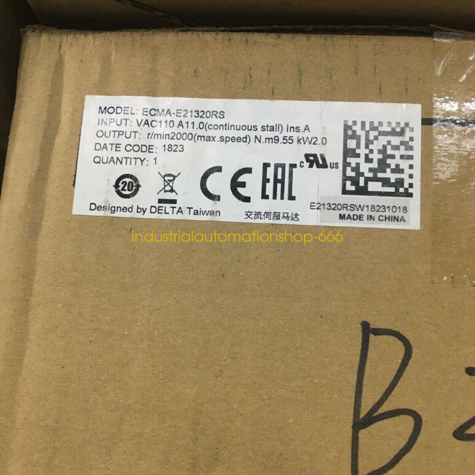 1PC New Delta ECMA-E21320RS Servo Motor Via DHL or FedEX