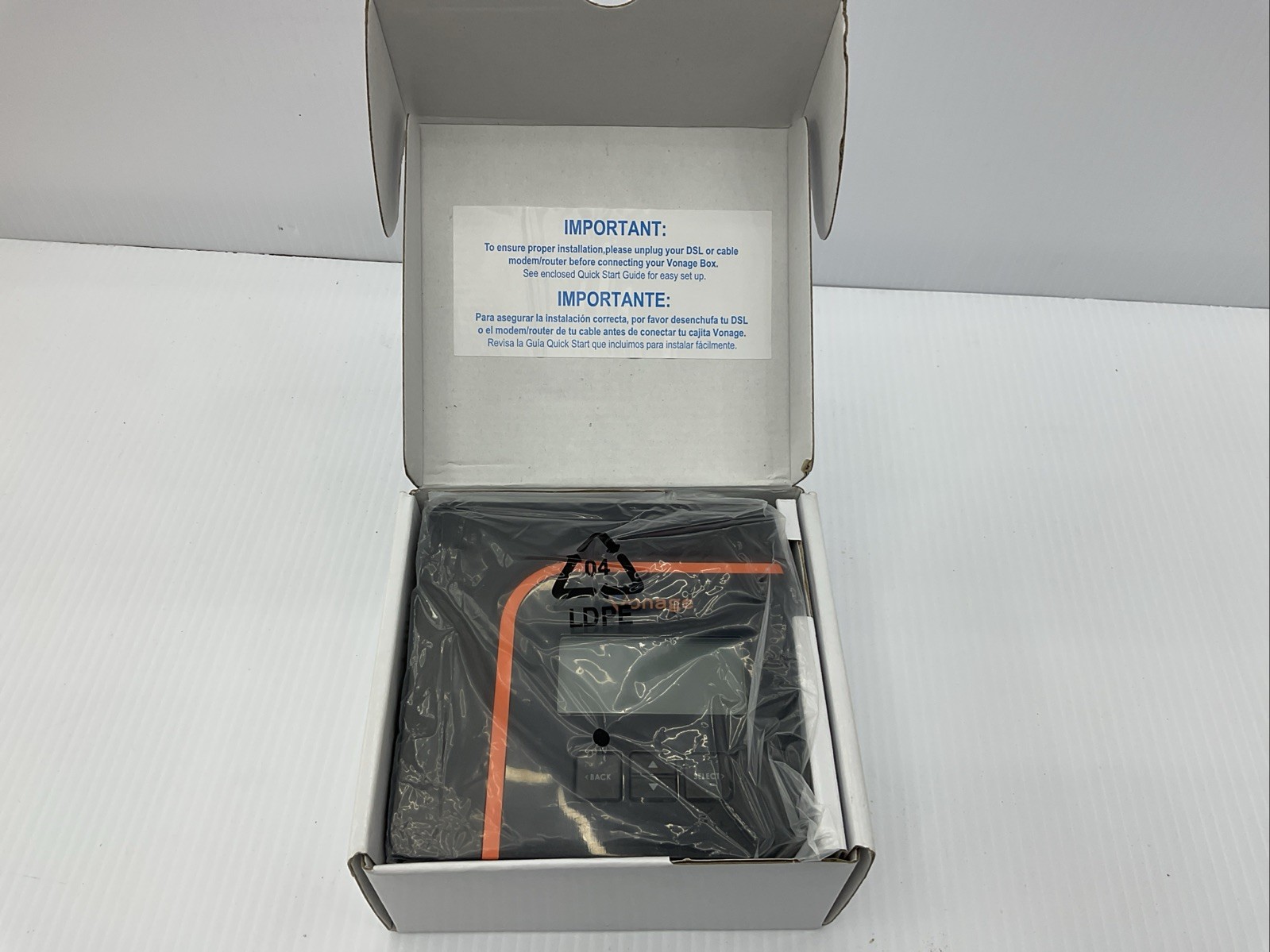 Vonage VDV21-VD VoIP Phone Adapter Router w/ Power Supply Tested On
