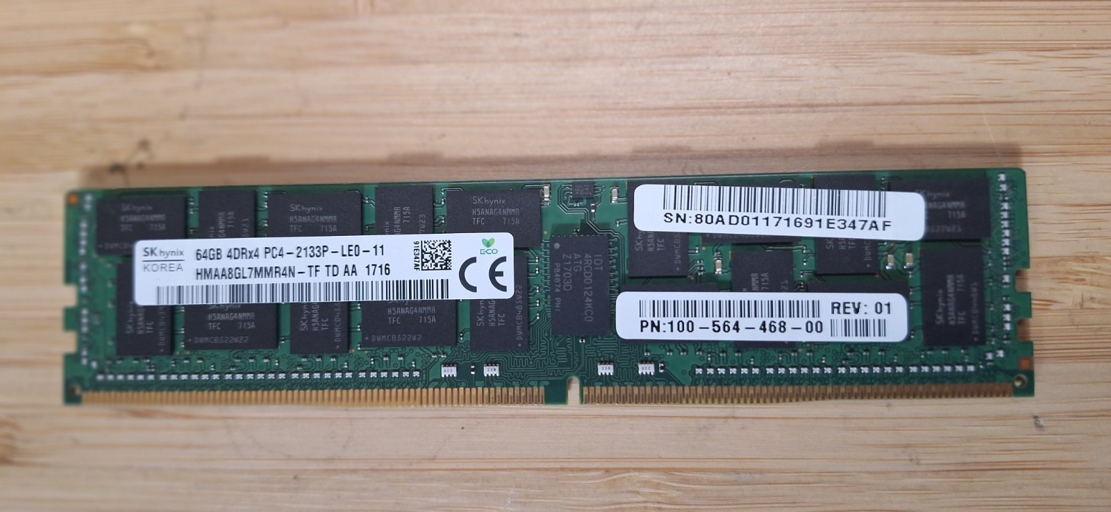 HMAA8GL7MMR4N-TF HYNIX 64GB (1X64GB) 4DRX4 PC4-2133P DDR4 SERVER MEMORY