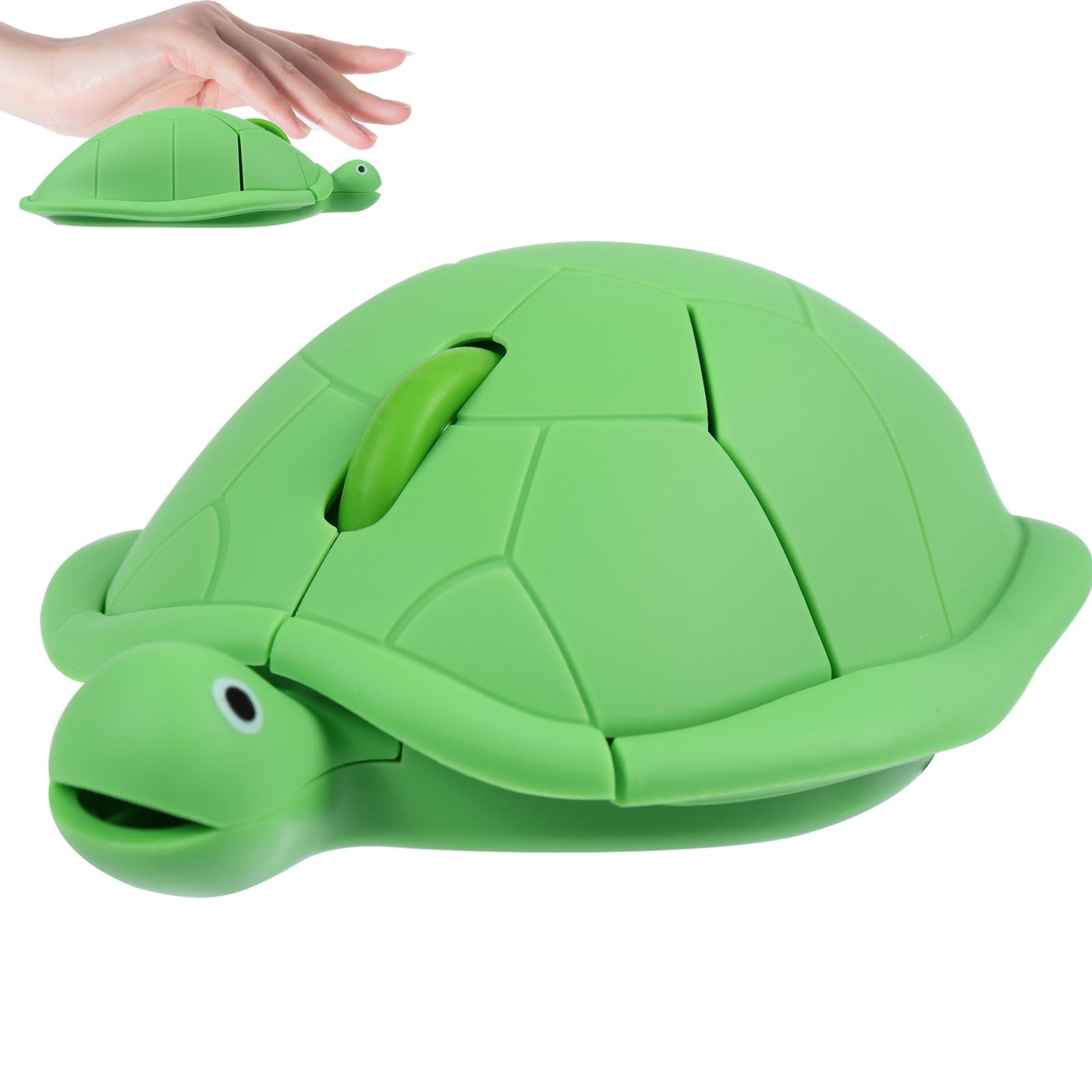 Wireless Turtle Shaped Mouse 2.4G Optical Computer 3 Buttons 12x7.7 Cm Mint