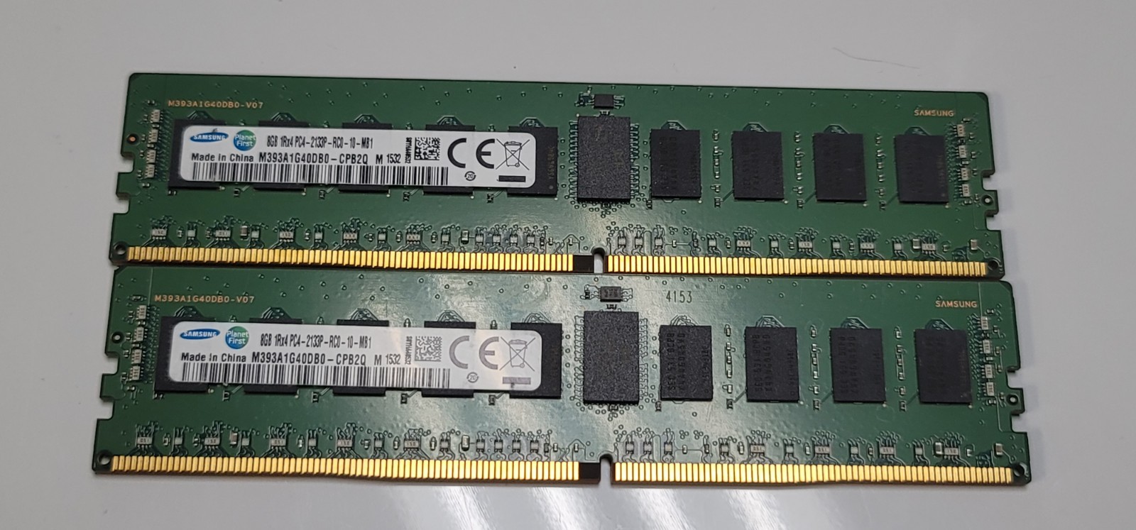 Samsung 8GB 2c 16gb 1RX4 PC4-2133P-RCO-10-MB1