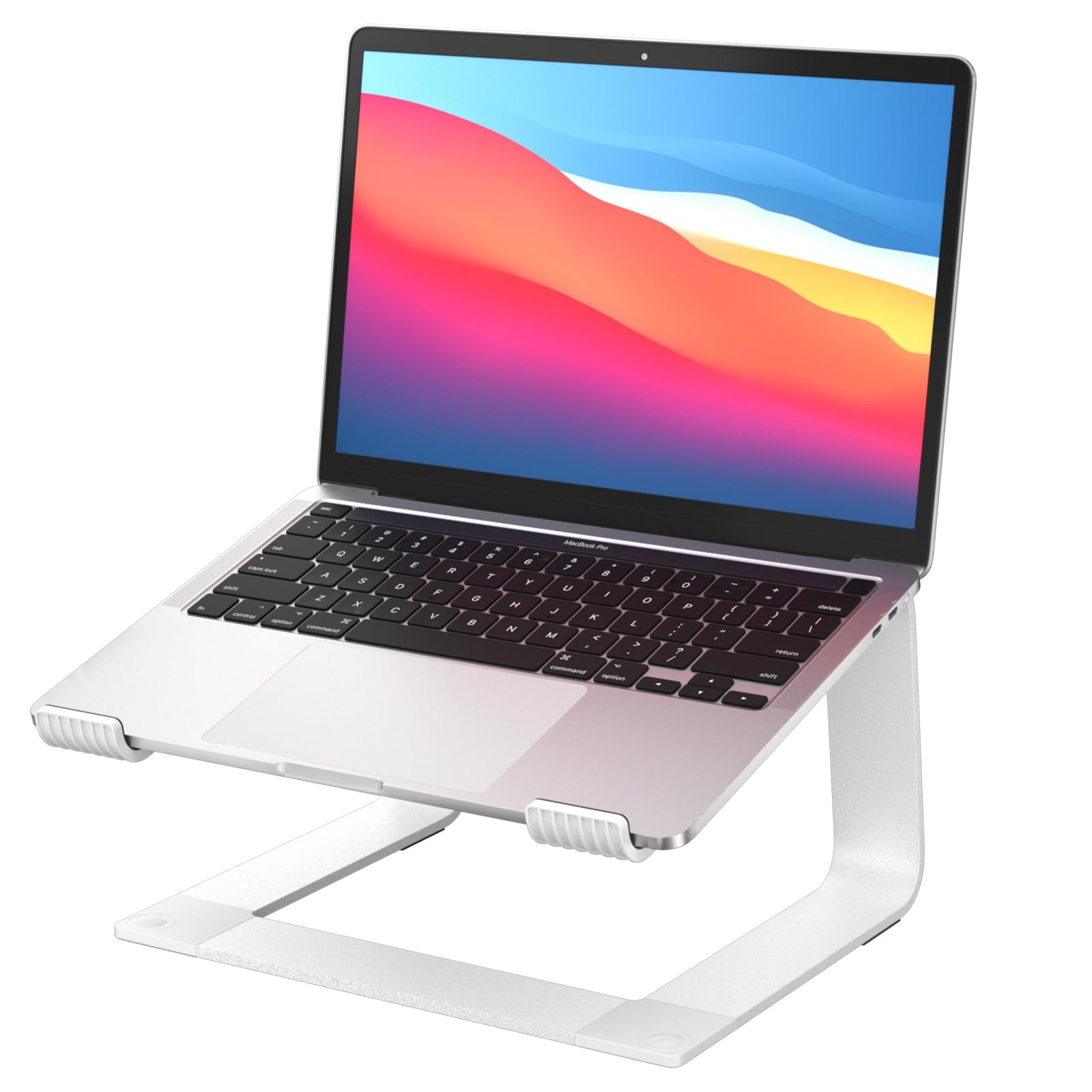 Ergonomic Aluminum Laptop Stand - Adjustable Riser Fits 10-16" Laptops