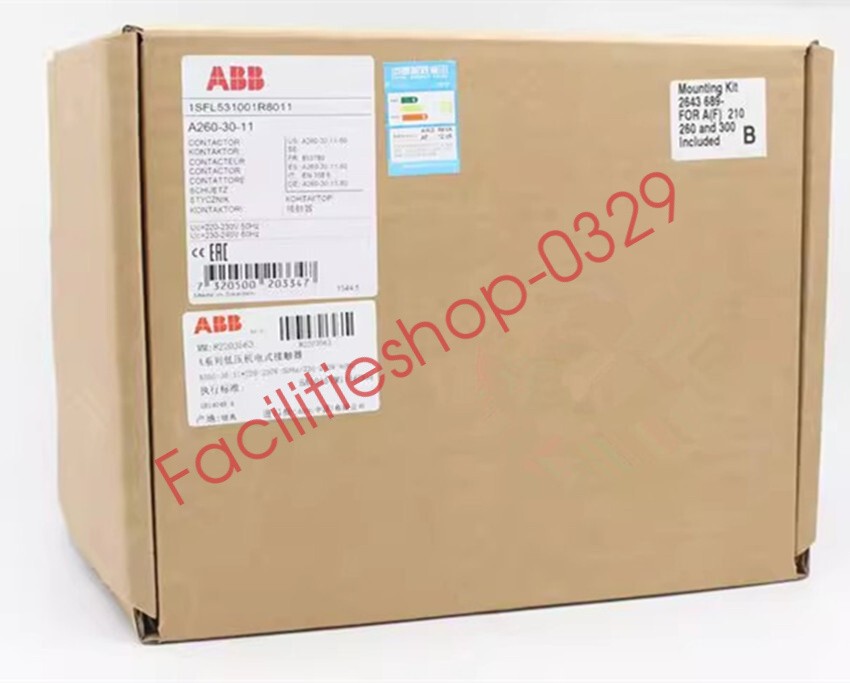 1pcs ABB contactor A260-30-11-80*220-230V Order No. 1SFL531001R8011 DHL/FedEx