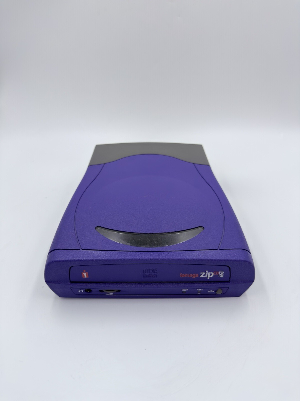 Iomega ZipCD 650 ZIPCDUSB External USB CD-RW Drive Purple Vintage Untested
