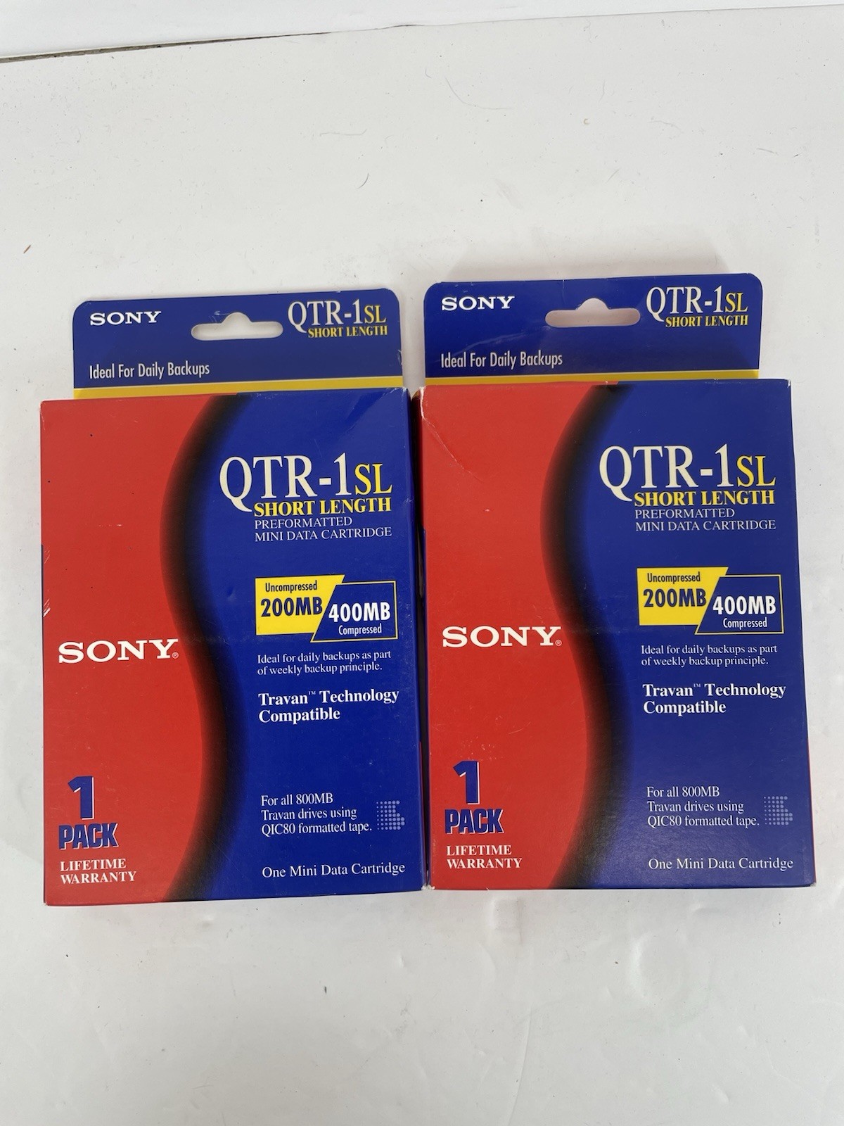 Sony QTR1 QTR-1SL  Travan 200/400MB Tape Cartridge NEW Sealed 2 Lot