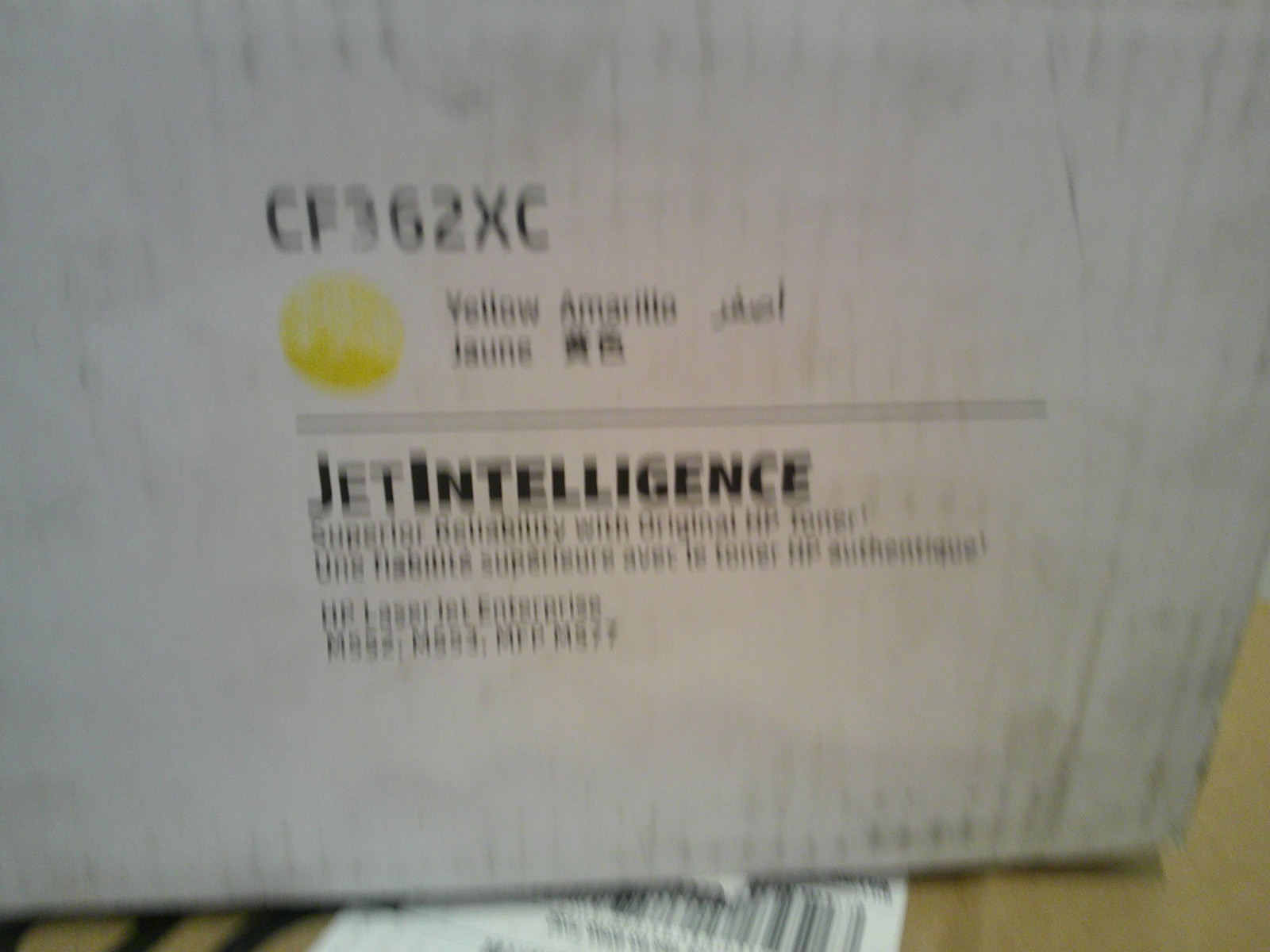 HP CF362XC Yellow Toner Cartridge Genuine 508X Laser Jet M552 MFP M553 CF362X