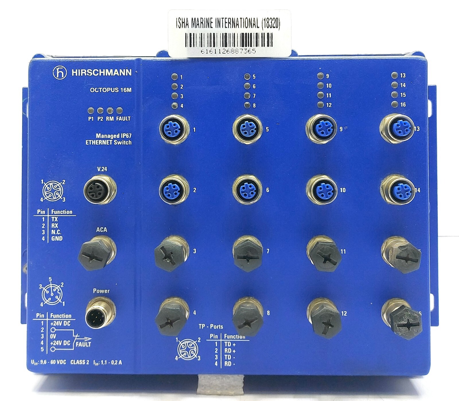 Hirschmann Octopus 16M (GM) Managed IP67 Ethernet Switch