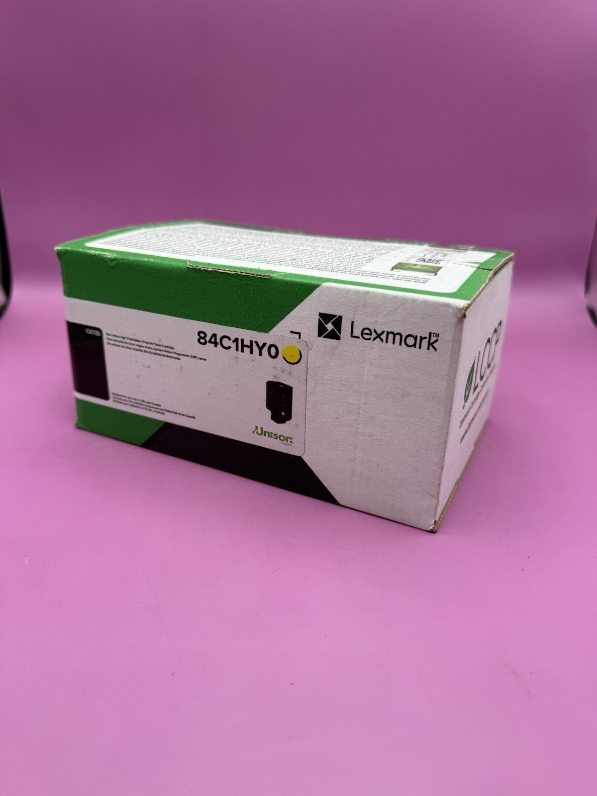 Original Lexmark 84C1HY0 Yellow Toner. New Sealed Box