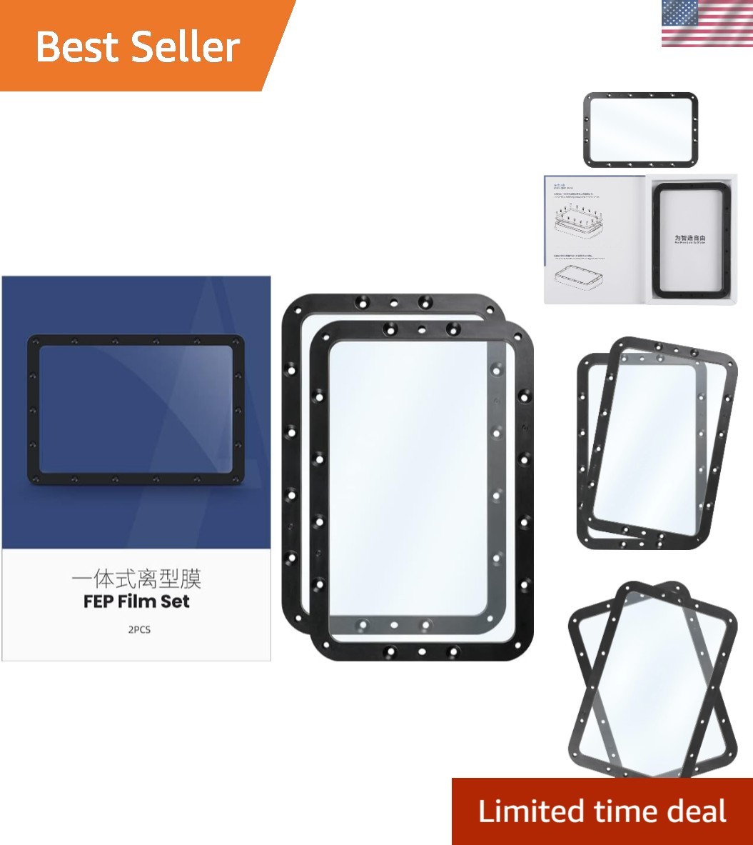 2PCS FEP Film for Photon Mono 2/Mono 4/4 Ultra 6.6 Inch to 7 Inch Resin 3D Pr...