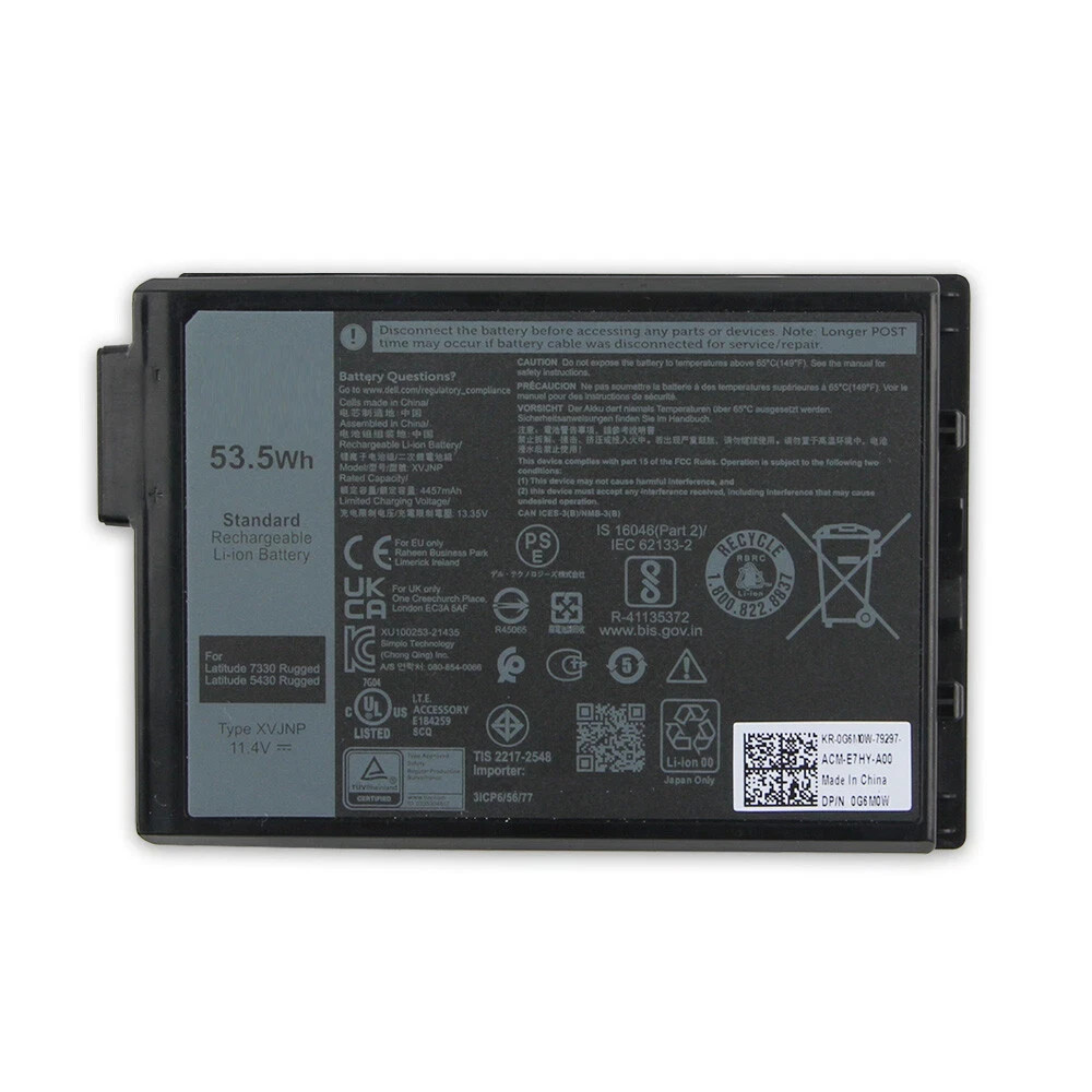 Lot of 4Dell Genuine Battery  5430 7330 Rugged Extreme 53.5Wh 11.4V 06JRCP XVJNP