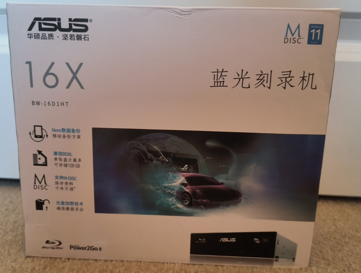 ASUS BW-16D1HT Open Box | 1.01 Firmware Optical Drive