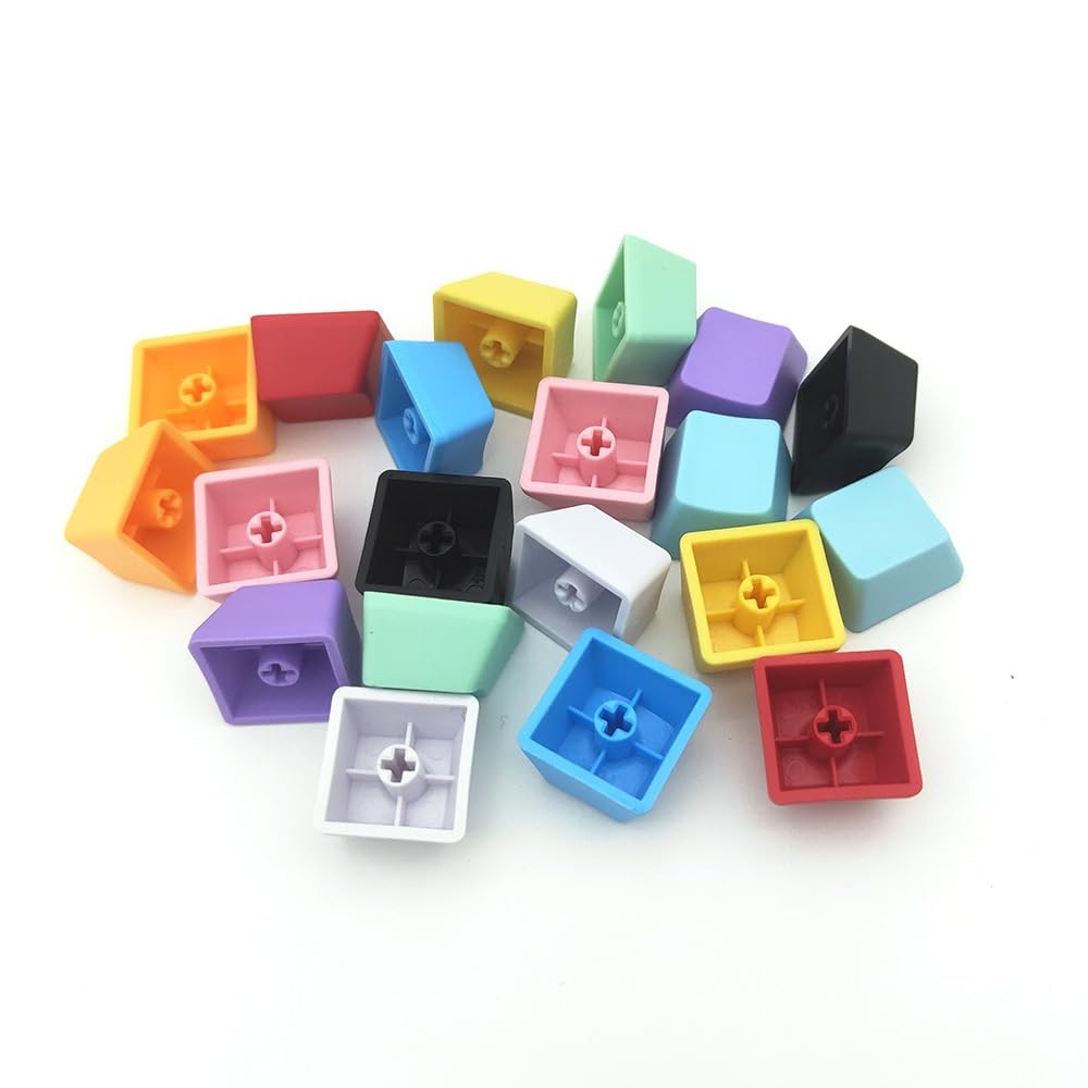 100 PCS OEM Profile Blank Keycaps PBT Rainbow Mixed Colors 1U R4 MX Switch