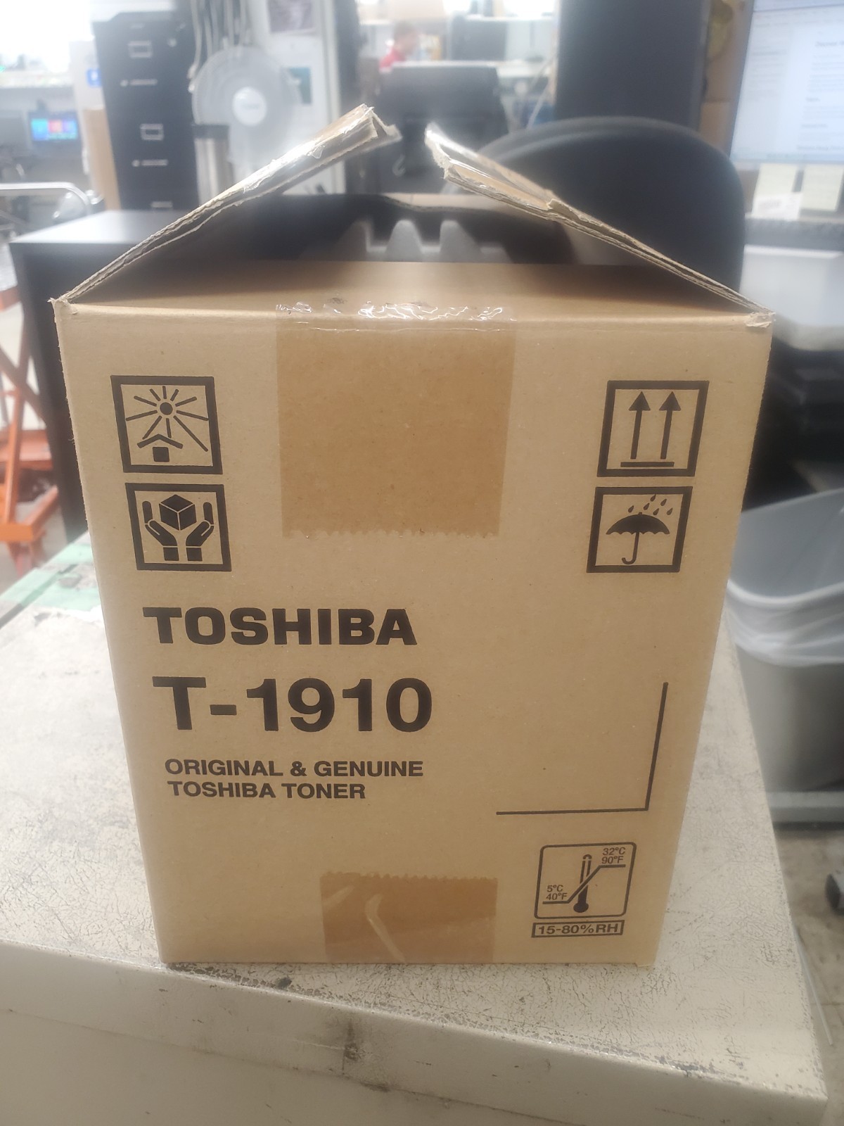 Toshiba Toner Cartridge T-1910, Black OEM E-STUDIO 191F open