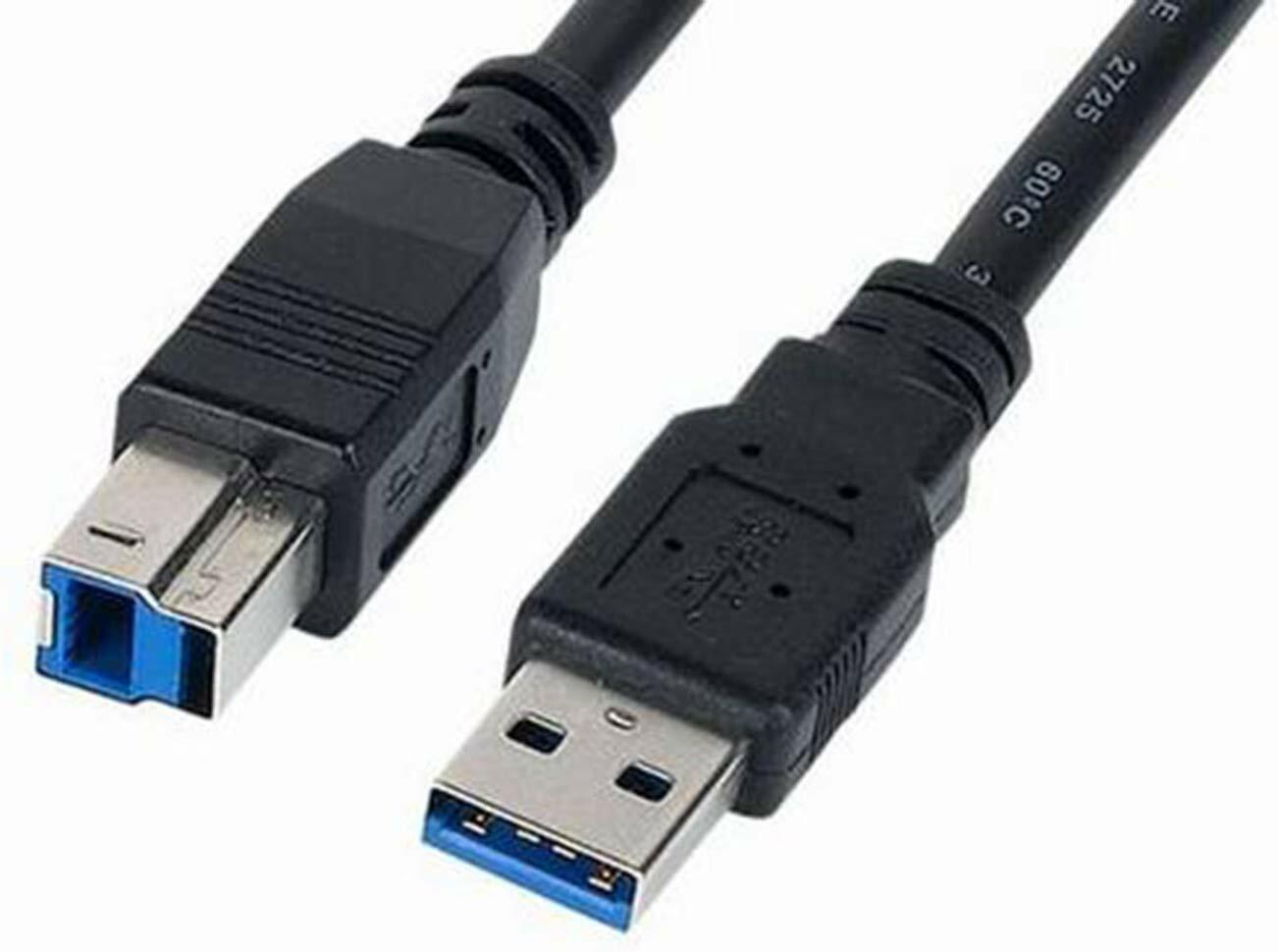 3-Pack SuperSpeed 6ft USB3.0 Type-A to Type-B Cable Black