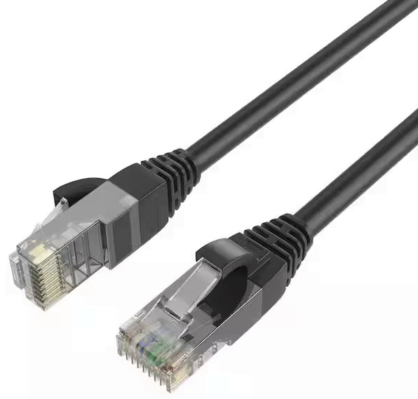 2x QualGear 50 ft. Outdoor Cat 6 High-Speed Ethernet Cable QG-CAT6O-CCA-50FT-BLK