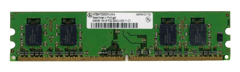MEMORY INFINEON 256MB DDR2 PC2-3200U 400MHz HYS64T32000HU-5-A Non-ECC