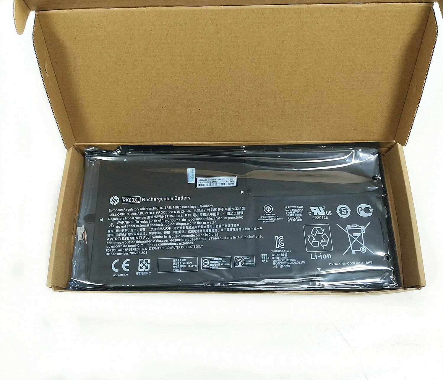 Genuine OEM PK03XL Battery For HP 789116-005 4810A SPECTRE 13-4000 13-4003DX NEW
