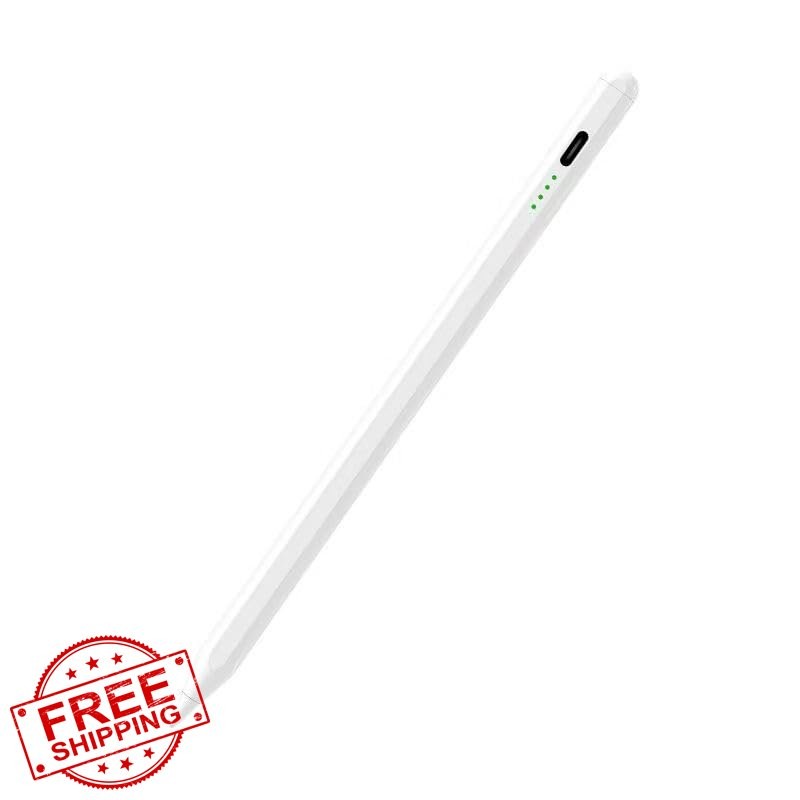 Universal Active Stylus Pen for Tablets Smartphones White Rechargeable