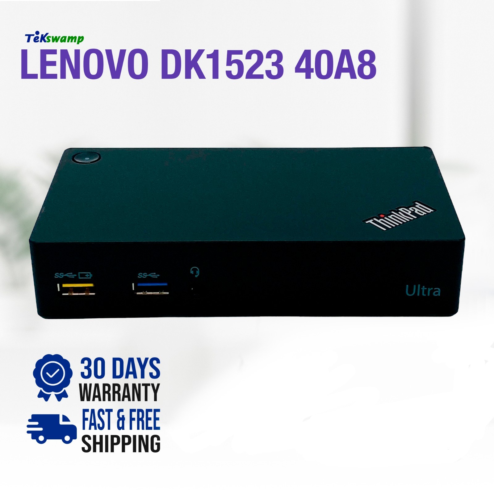 Genuine Lenovo DK1523 40A8 DisplayLink 4K USB 3.0 Laptop Docking Station