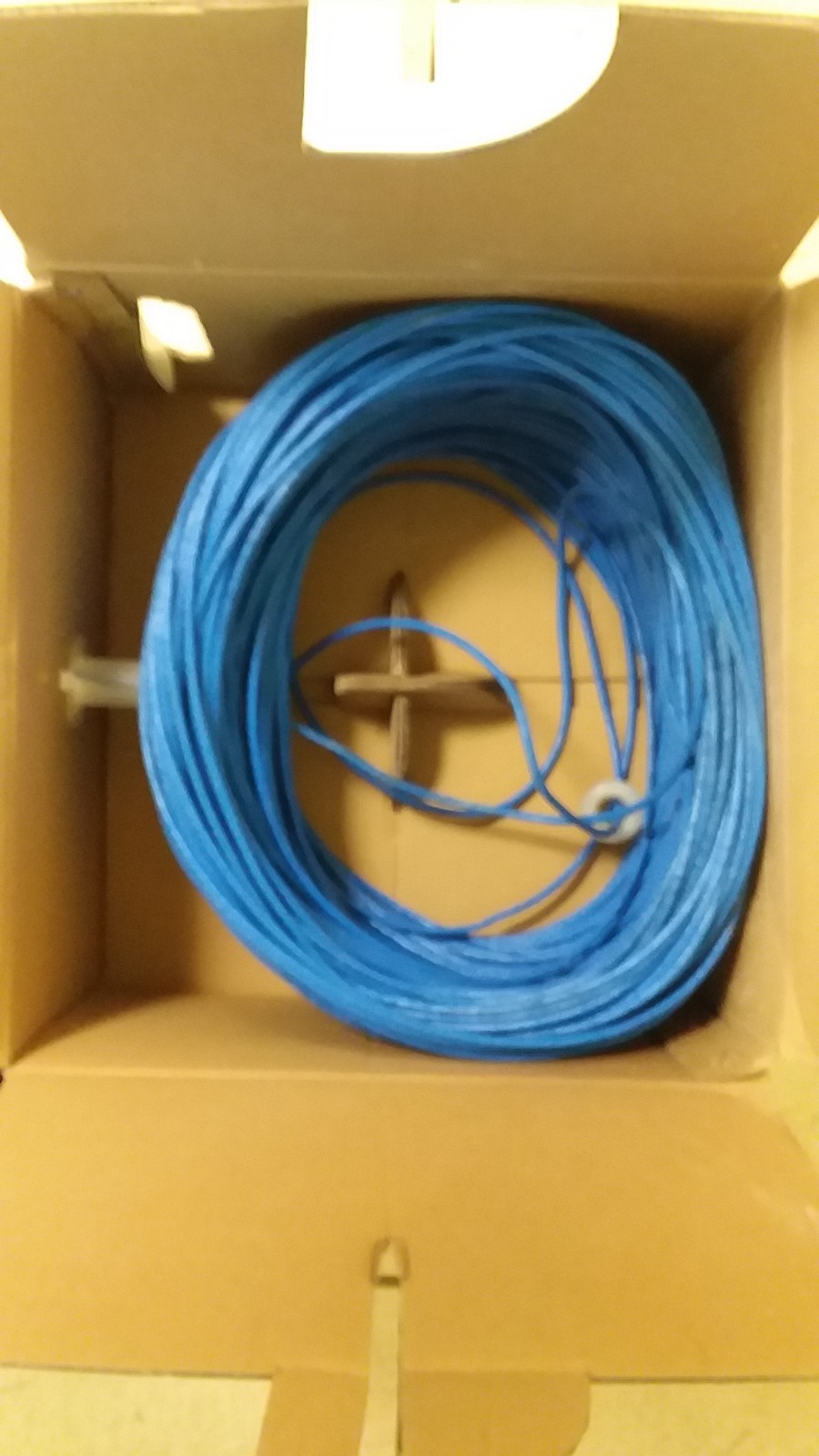 Cat 5E Cable UTP 350 MHZ open box 10lbs. (250feet?) Priority brand- mostly full