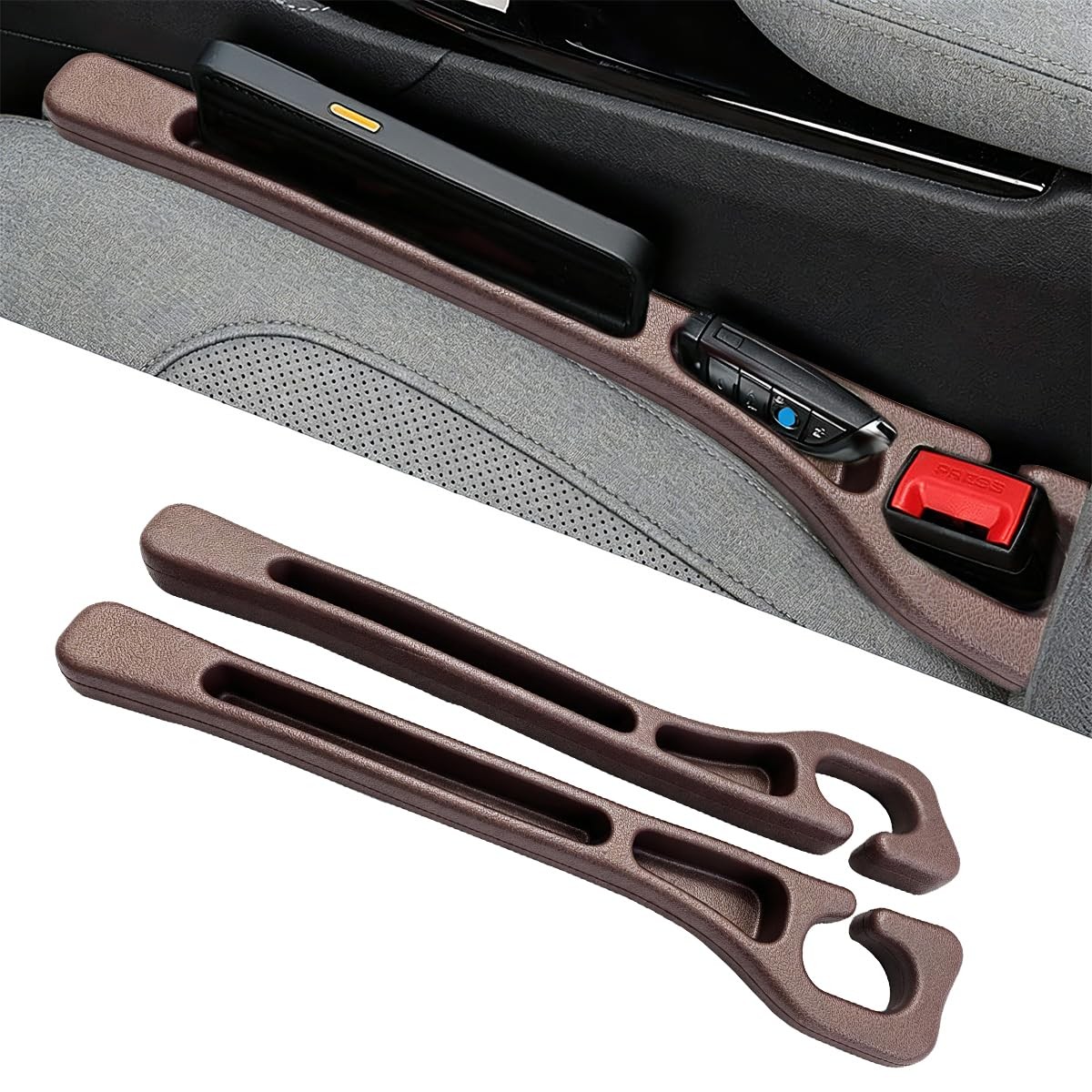 TTLCFP 2 PCS Car Seat Gap Filler, Multifunctional Auto Crevice Blocker Plug w...