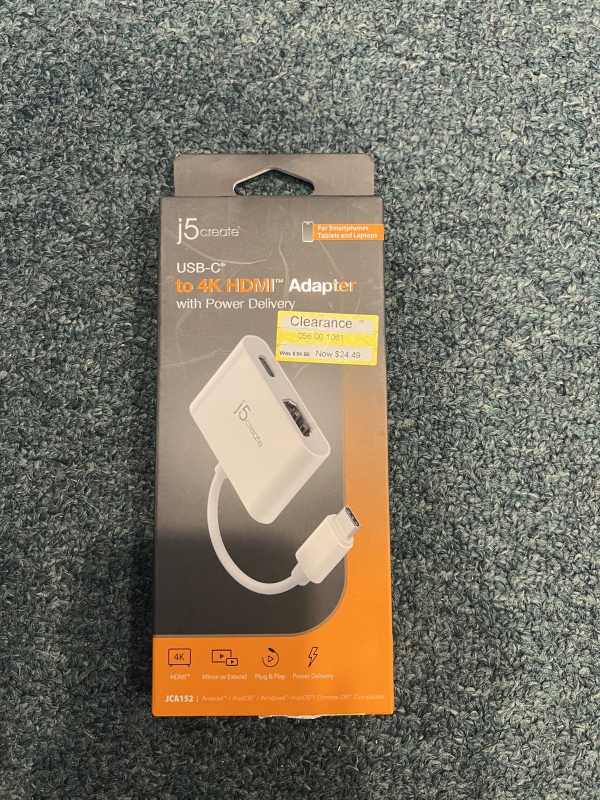 j5create USB-C to 4K HDMI with Power Delivery Adapter