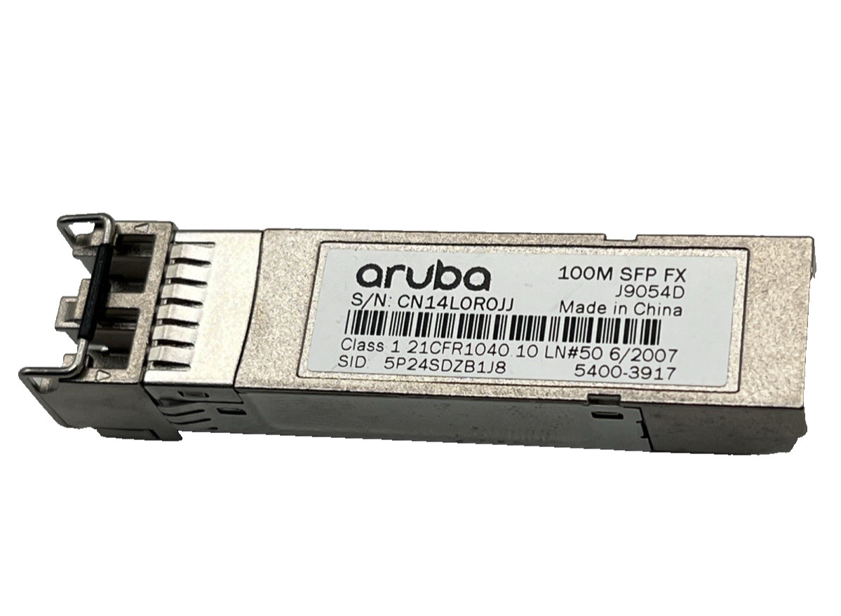 HP ARUBA 100M SFP LC FX 2km MMF XCVR TRANCEIVER J9054D Pre-Owned. FAST SHIPPING