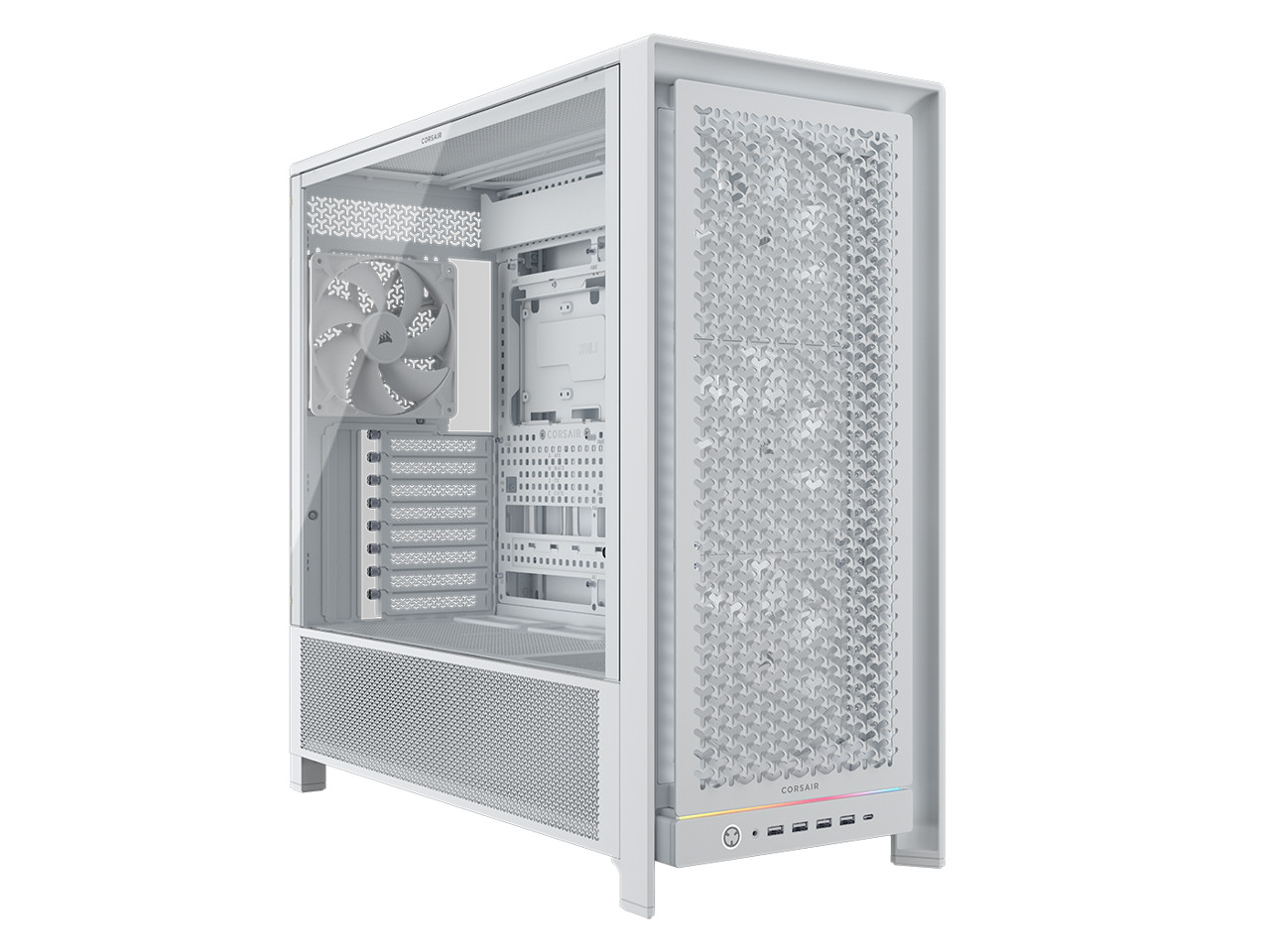 CORSAIR FRAME 5000D RS Modular High Airflow Mid-Tower PC Case, White – Fully Cus