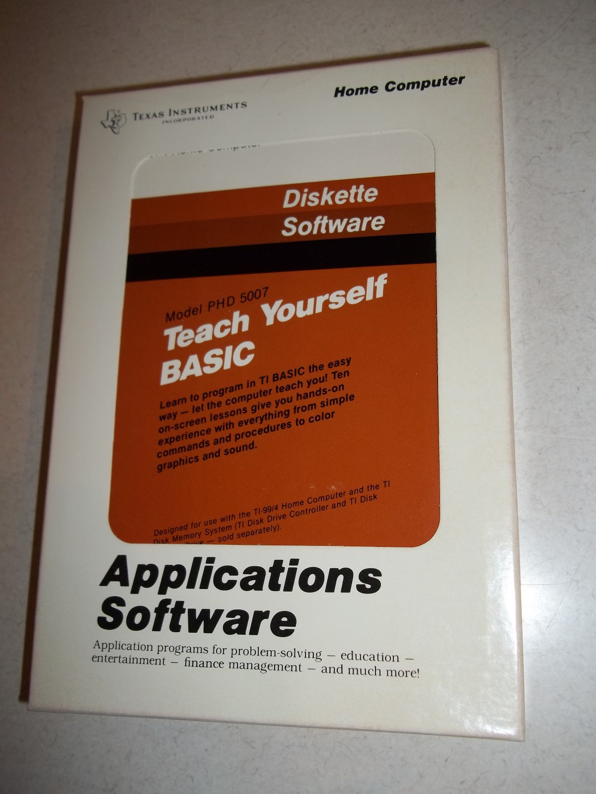 NEW TI-99/4A TI-99/4 Disk TEACH YOURSELF BASIC Diskette Software NOS Educational