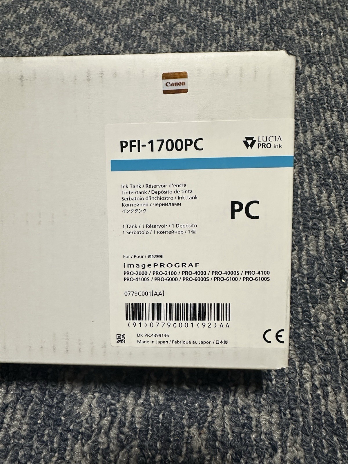 Canon PFI-1700PC Ink imagePROGRAF PRO-2000/4000/4000S/6000S  