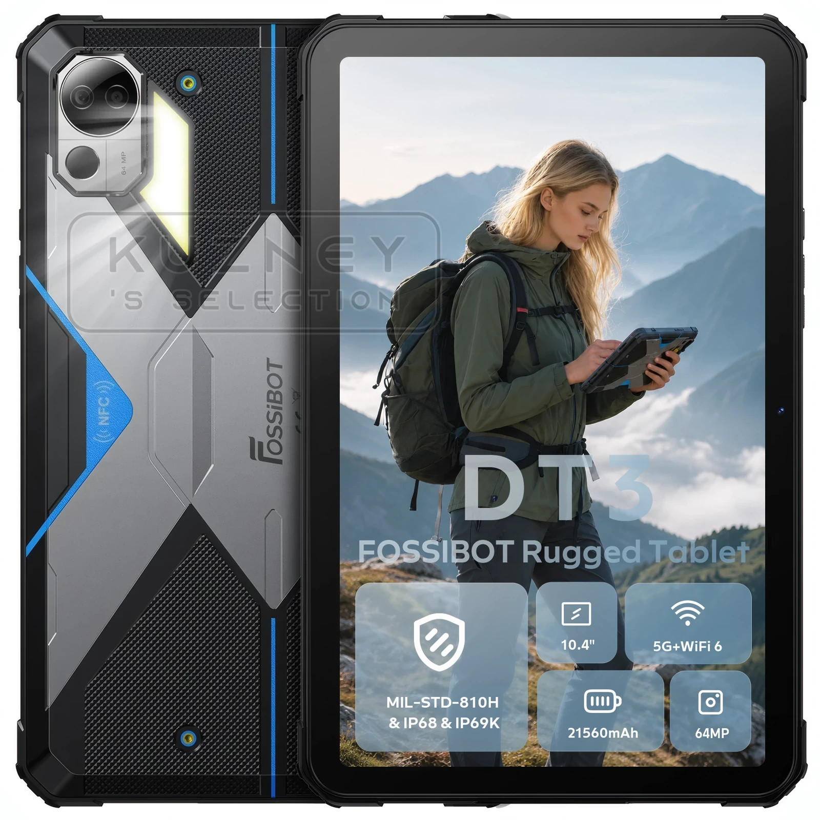 FOSSiBOT DT3 Outdoor Tablet 32GB+256GB 10.4'' Android 15 Tablet 64MP Face ID