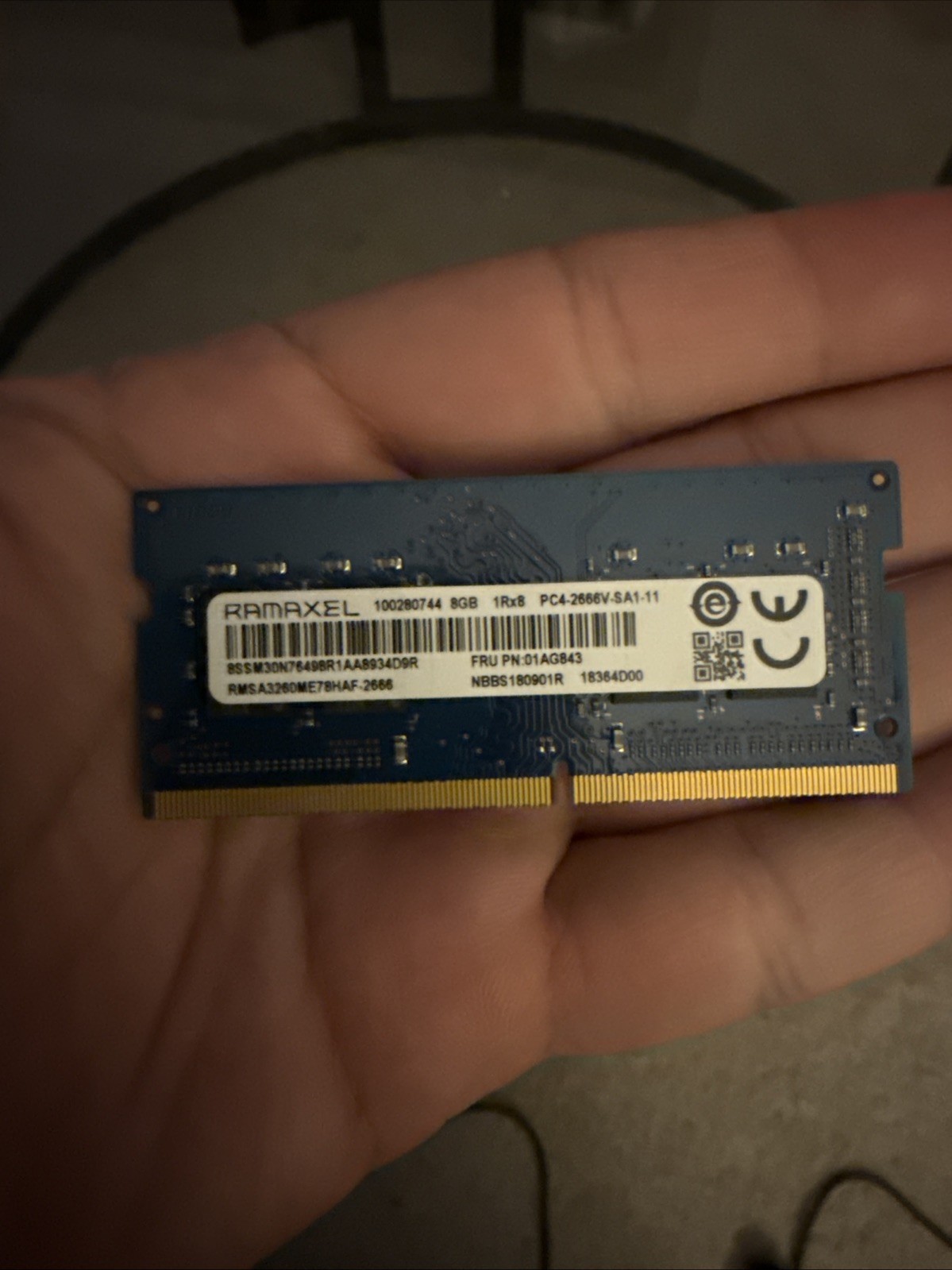 Ramaxel 8GB DDR4 2666MHz PC4-2666V Laptop Memory SO-DIMM 1Rx8