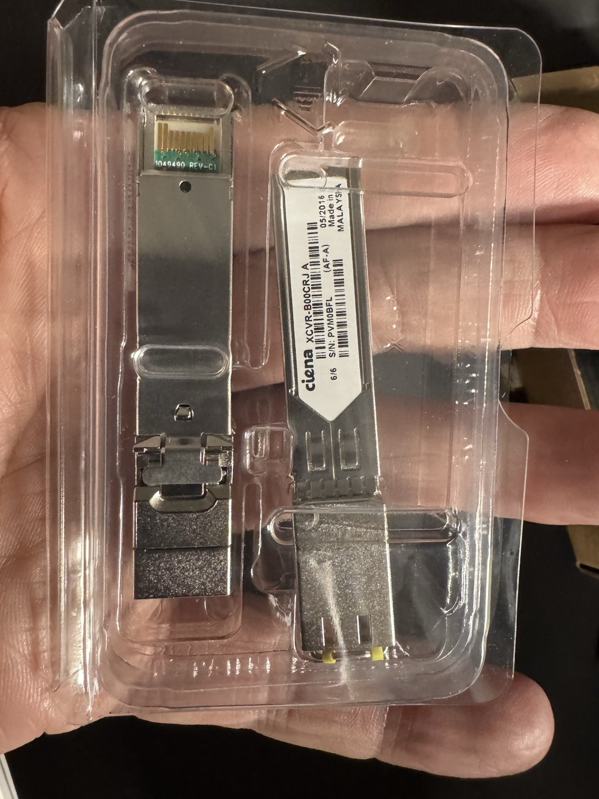 Ciena XCVR-B00CRJ SFP-1G-TX 10/100/1000M SFP-T RJ45 CONNECTOR SGMII 100 m length