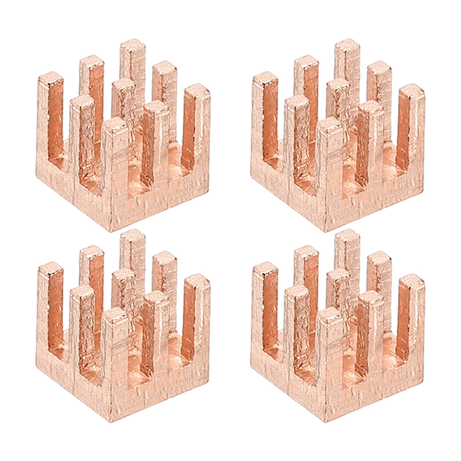 4 x Copper Heatsink 6x6x6mm Heat Sink Cooler Radiator Chip CPU Power Transistor