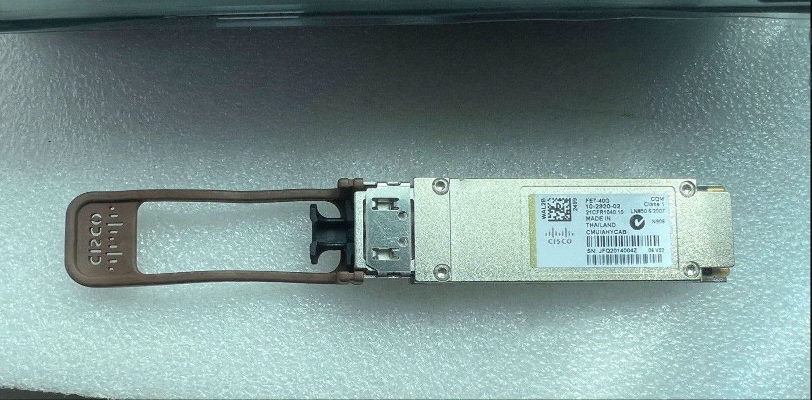 Lot of 2 Cisco FET-40G 10-2920-02 QSFP 40G Fabric Extender Transceiver Module