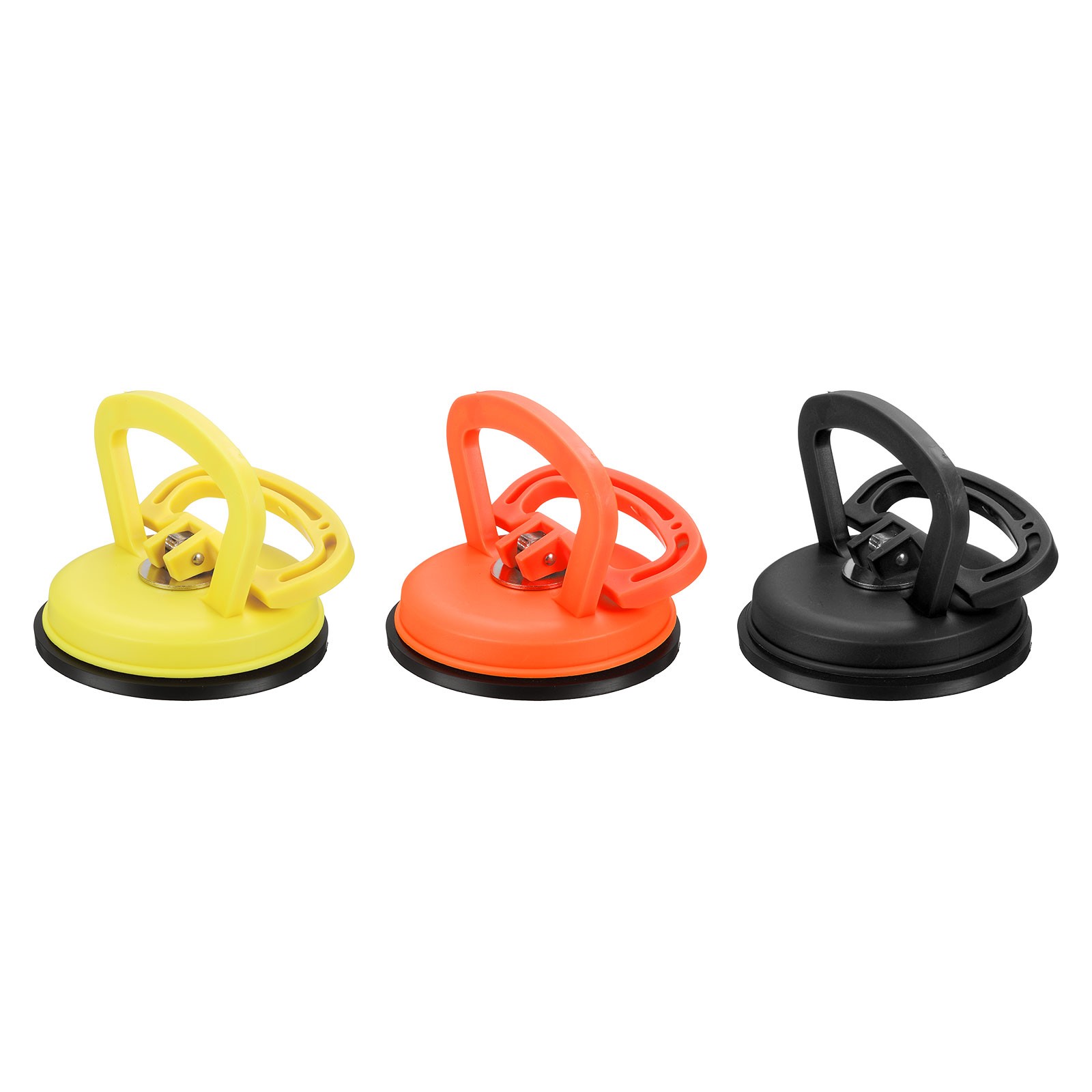 3 Pcs 4.5" Screen Suction Cup Thickening, Yellow/Orange/Black