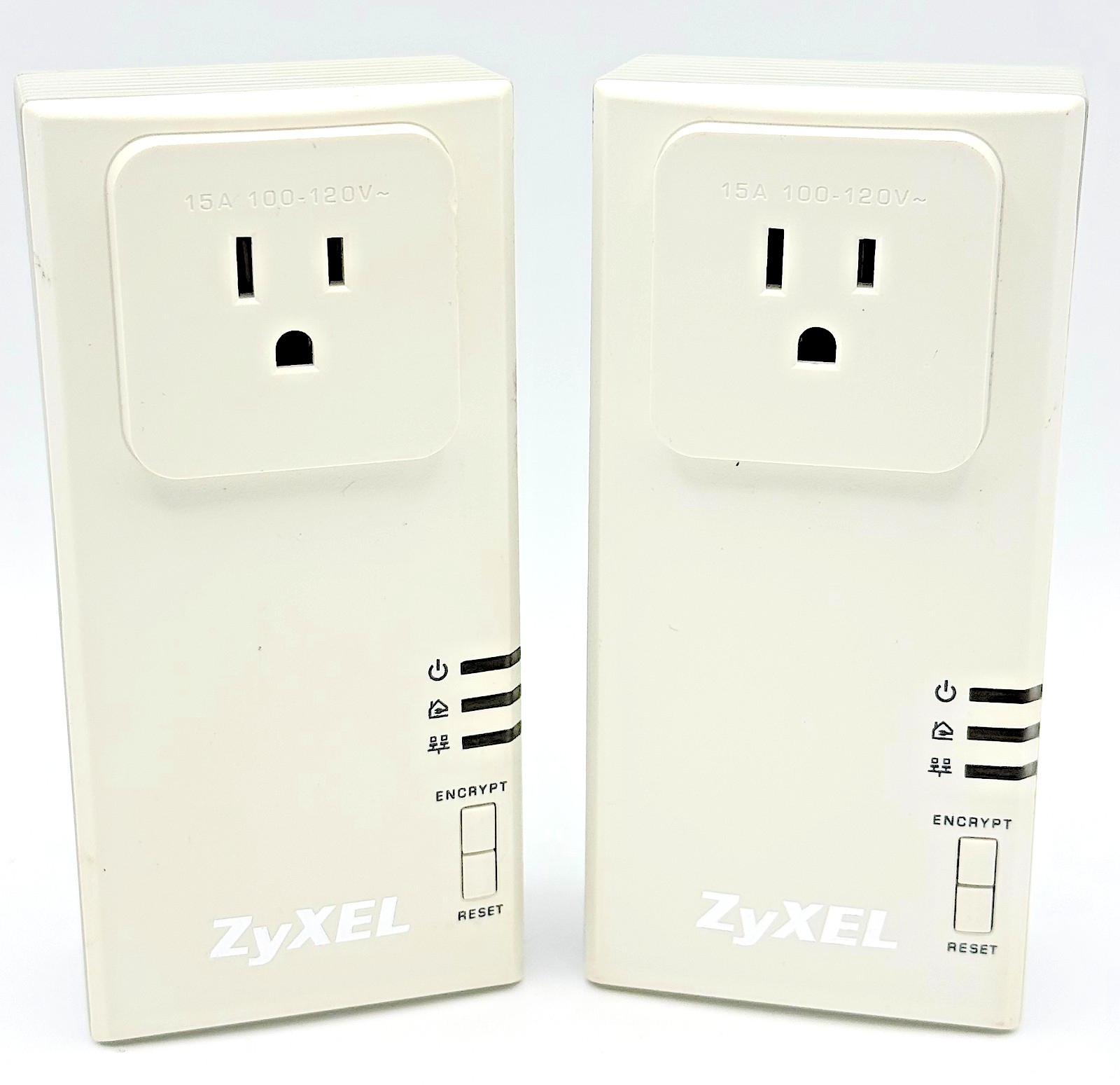 Set of 2 ZYXEL Gigabit Powerline Adapters PLA407 Ethernet Kit *Tested* 200mbps
