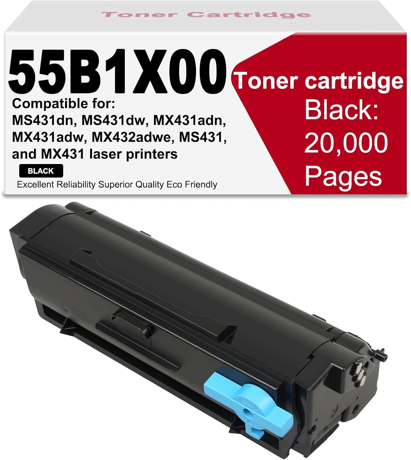 55B1X00 Toner Cartridge for Lexmark MS431dn/MS431dw/MX431adn/MX431adw/MX432adwe