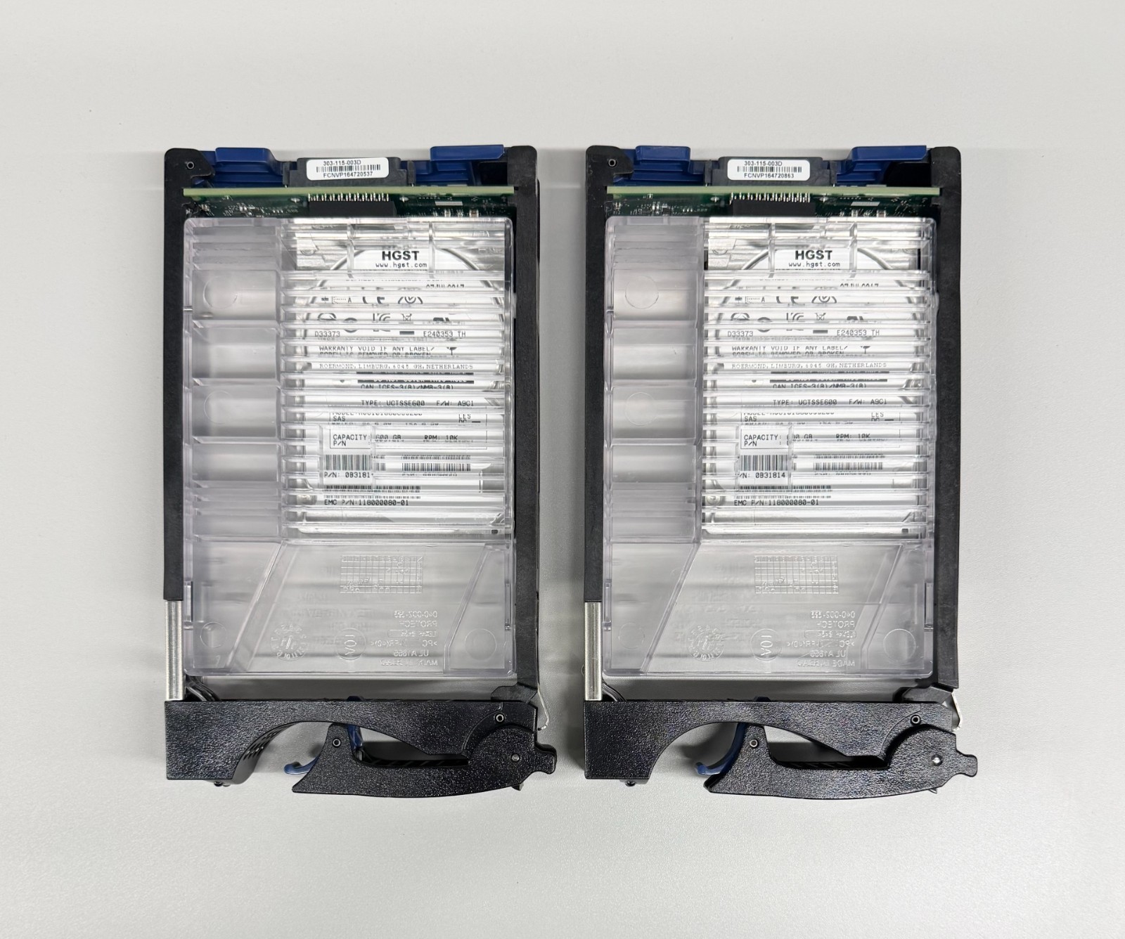 LOT OF 2x 005051451 EMC HGST 600GB 6G SAS 10K 3.5" LFF HDD HARD DRIVE