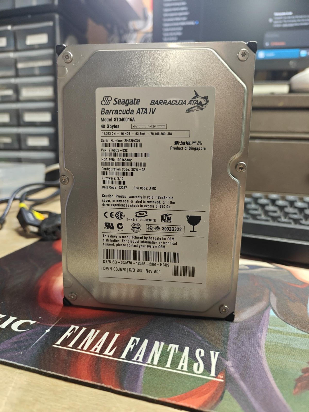 Seagate Barracuda ATA IV ST340016A 40GB 7200RPM IDE PATA 3.5" Hard Drive Dell...