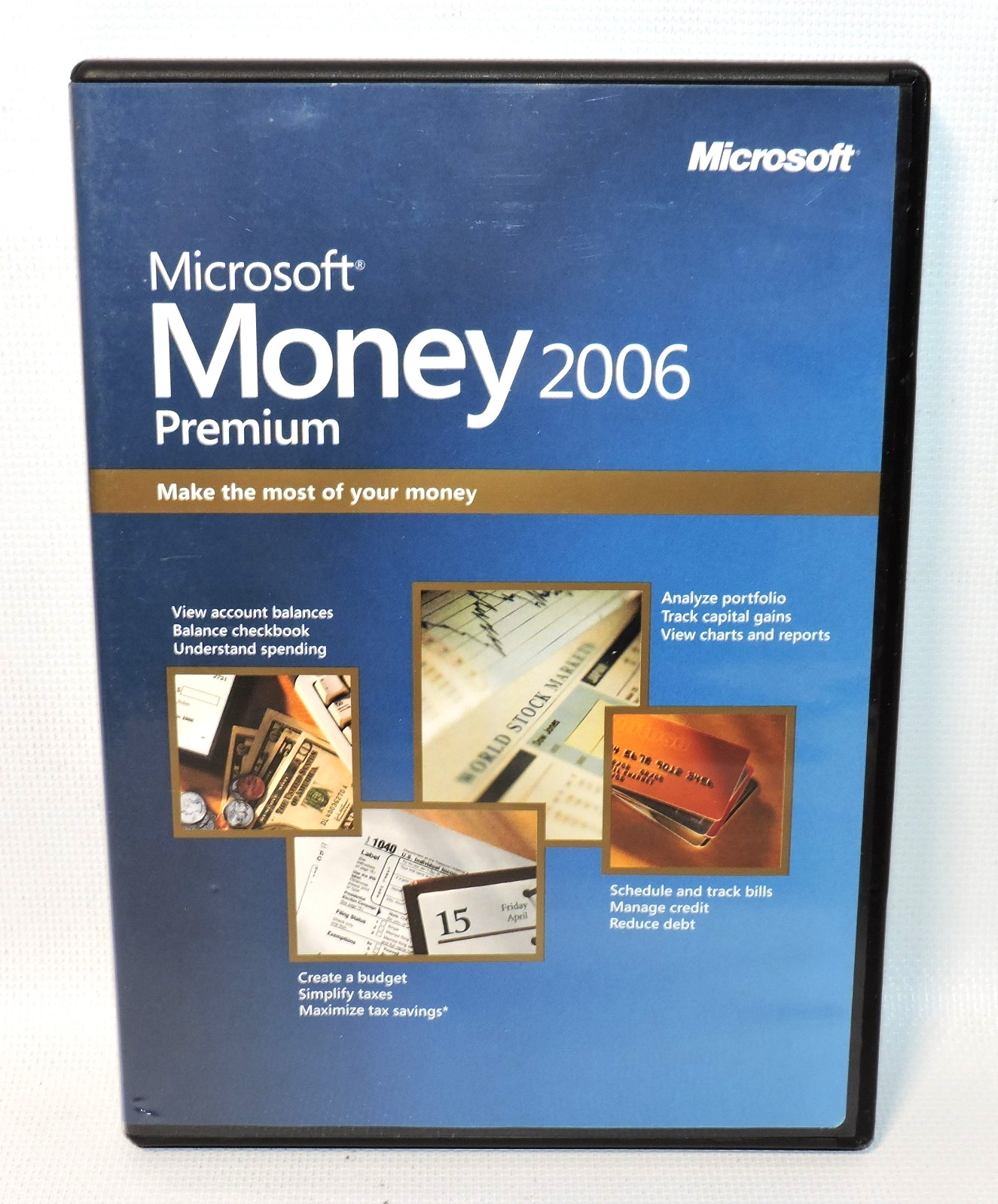 Microsoft Money Premium 2006 Windows PC Accounting Finance Complete w/ Manual