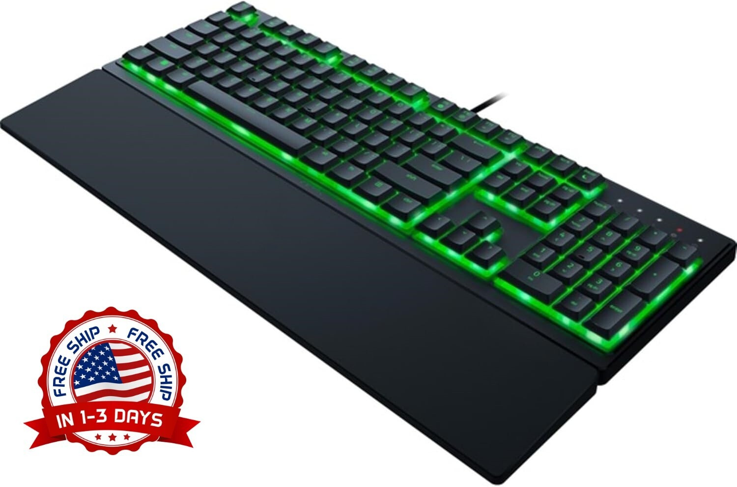 Teclado gamer mecanico exclusivamente,Reposamuñecas ergonómico,Iluminación RGB