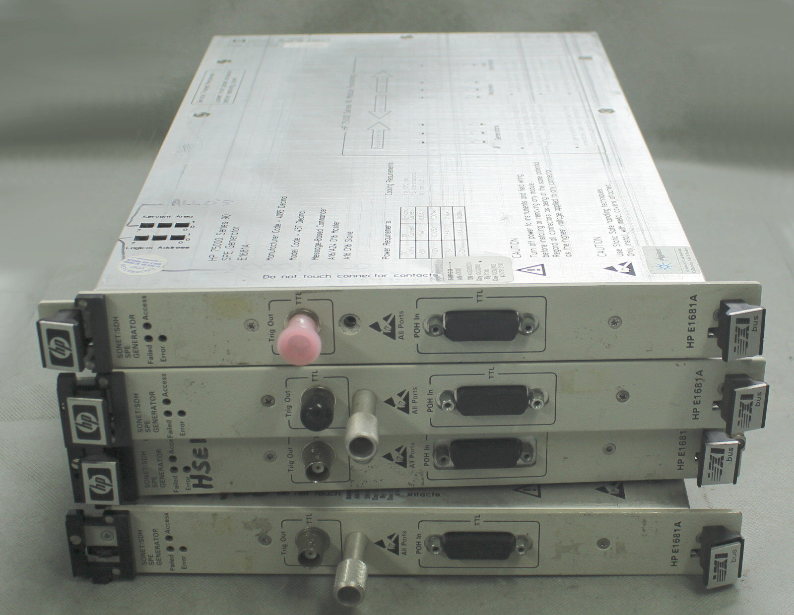 Lot of 4 HP 75000 Series 90 E1681A SONET/SDH SPE Generator