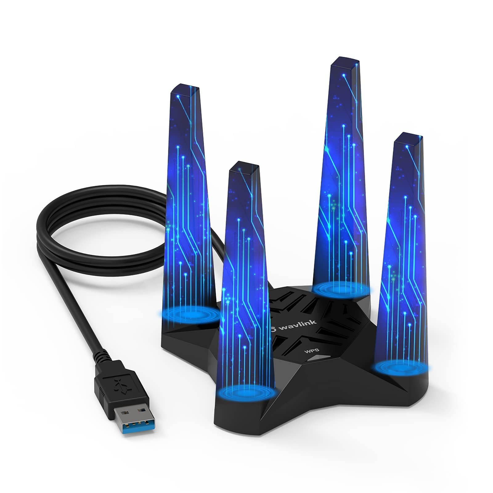 WAVLINK AX1800 USB WiFi 6 Adapter for Desktop PC, Dual Band PC