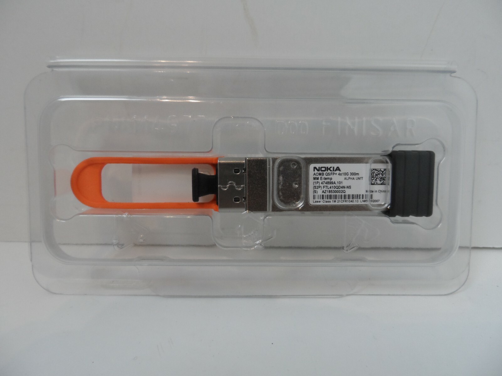 NOKIA  AOMB3 QSFP+ 4x10G  300m MM E-Temp  (See close up Photos for Info)