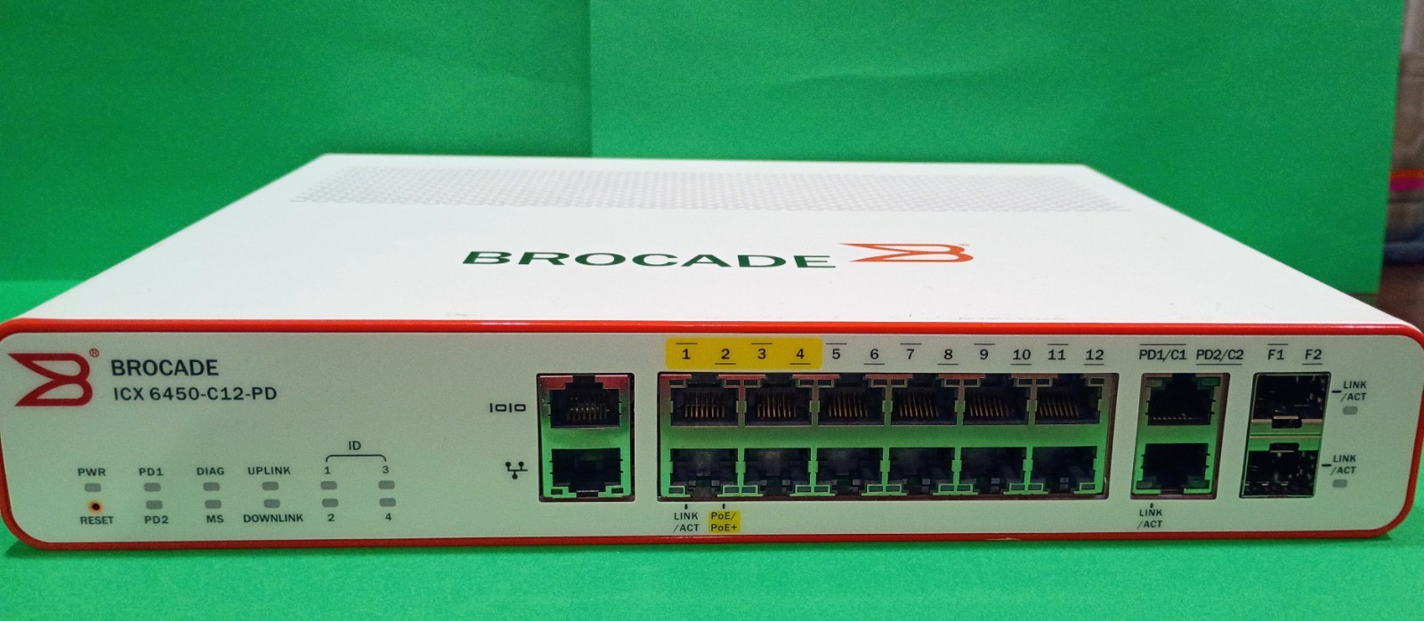 Brocade ICX6450-C12-PD Communications 12-Port Managed Switch -Used