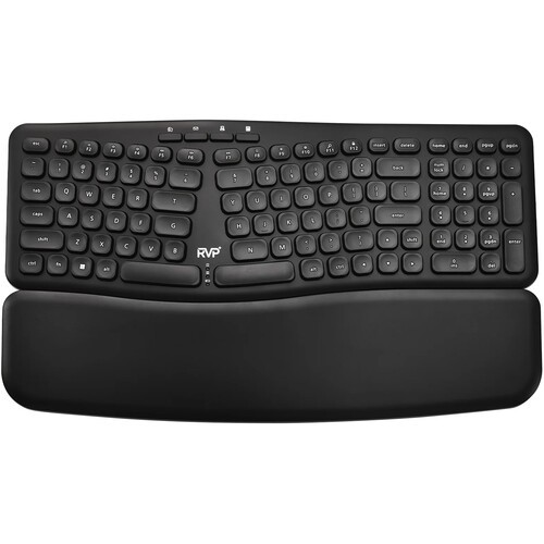 RVP+ Split Ergonomic Keyboard with Magnetic Wrist Rest (2.4 GHz) - RVP-K100-B