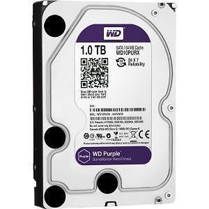 1TB 3.5" WD Hard Drive Western Digital Purple Surveillance Security DVR WD10PURX