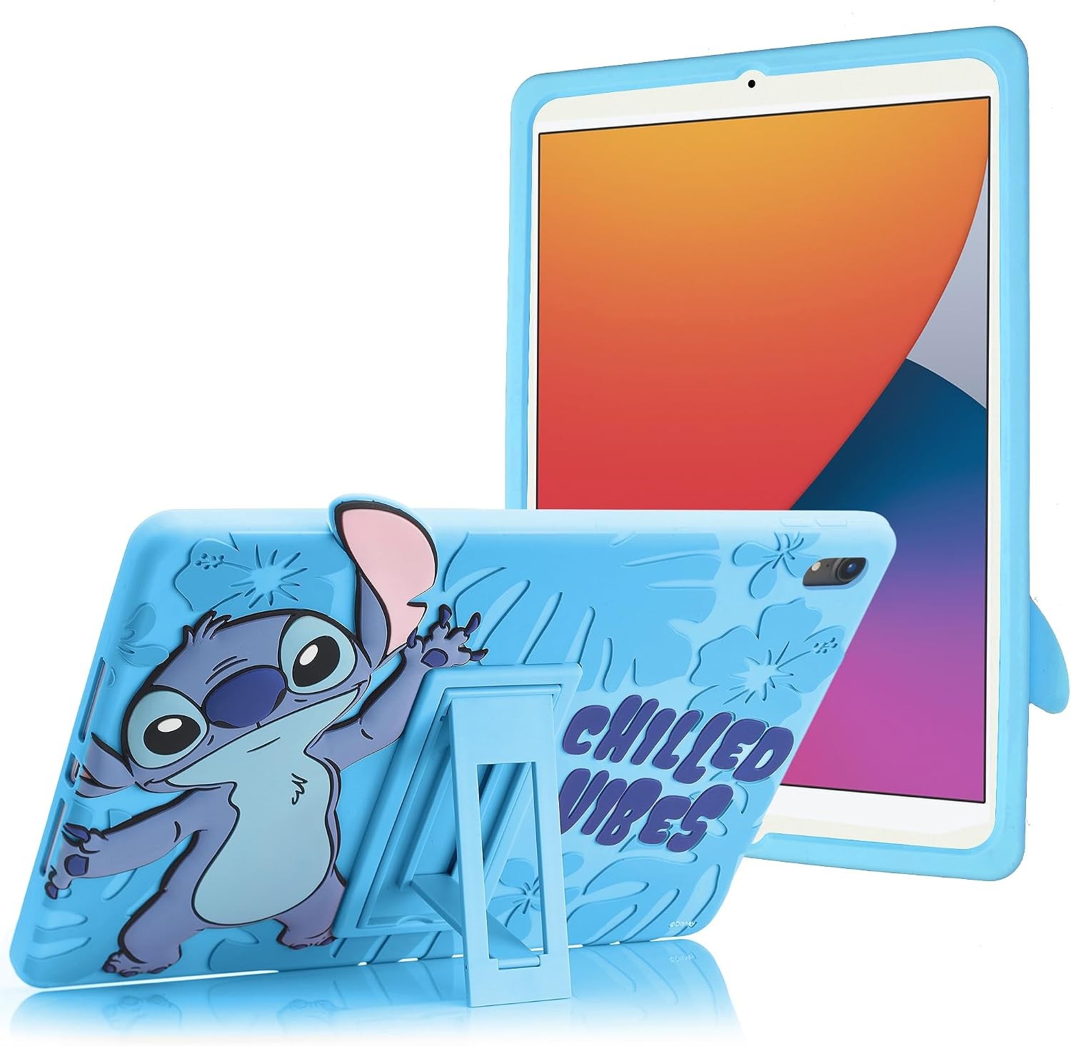 Shockproof Tablet Cover with Stand for 10.9 Inch iPad 10th Gen - Lilo & Stitch D