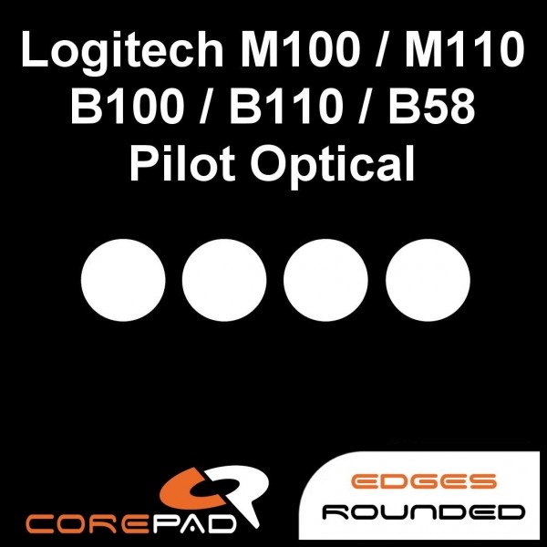 Corepad Skatez Logitech M100 M110 B100 B110 B58 Pilot Optical Mouse Feet Teflon